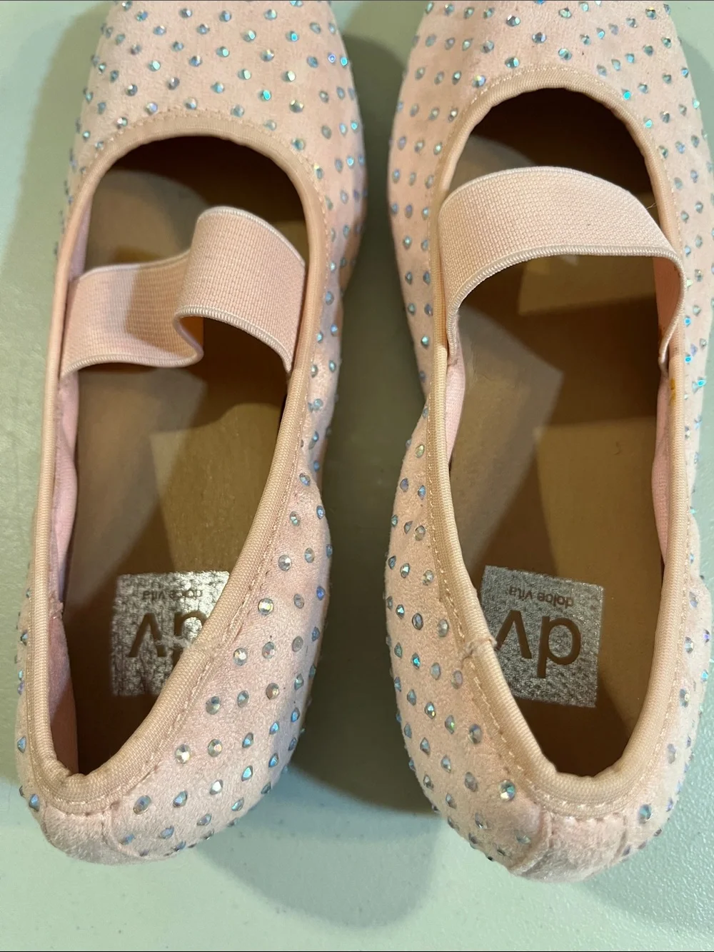 DV by Dolce Vita Pink Rhinestone Mary Jane Flats for Kids